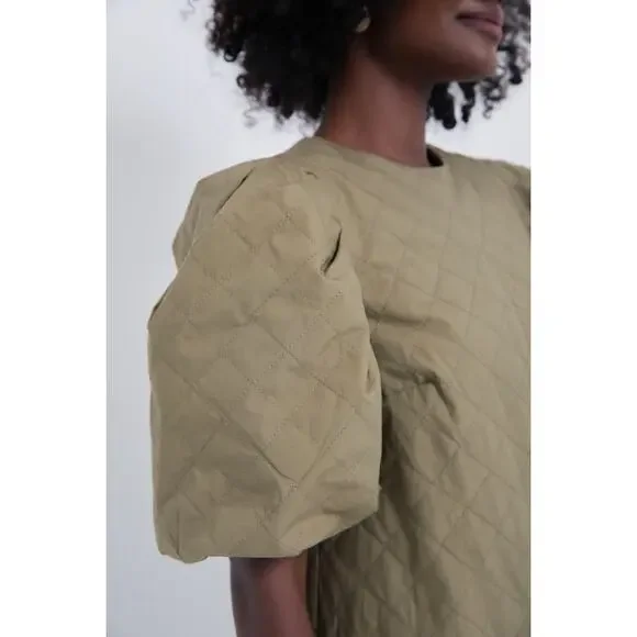 HYACINTH HOUSE Olive Quilted Fowler Midi Dress Size XXL NWT - Picture 5 of 8